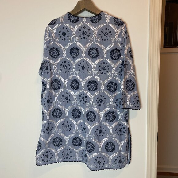 RUNGOLEE Francois Floral Embroidered Chambray Lightweight Jacket \\ L - Picture 9 of 11